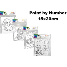 Printed Paint Canvas - 15x20cm with paints & brush